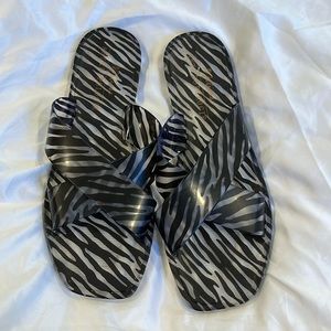 Anthropologie zebra slides